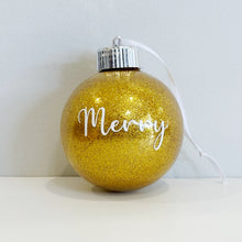 Load image into Gallery viewer, Customised glitter bauble
