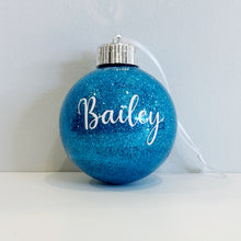 Load image into Gallery viewer, Customised glitter bauble