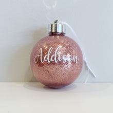 Load image into Gallery viewer, Customised glitter bauble