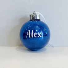 Load image into Gallery viewer, Customised glitter bauble