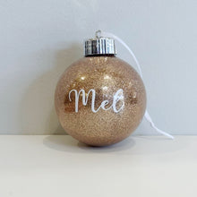 Load image into Gallery viewer, Customised glitter bauble