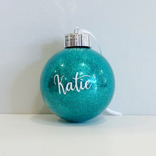 Load image into Gallery viewer, Customised glitter bauble