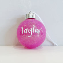 Load image into Gallery viewer, Customised glitter bauble