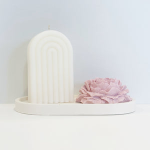 Rainbow Pillar Candle Duo