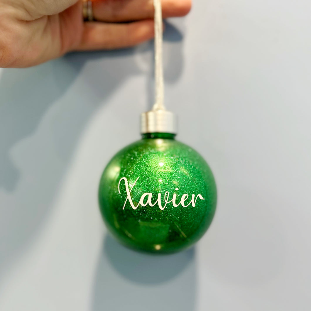 SALE! Friends & Family. Customised glitter bauble (Name only)