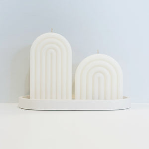 Rainbow Pillar Candle Duo