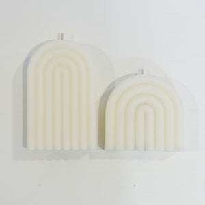 Rainbow Pillar Candle Duo
