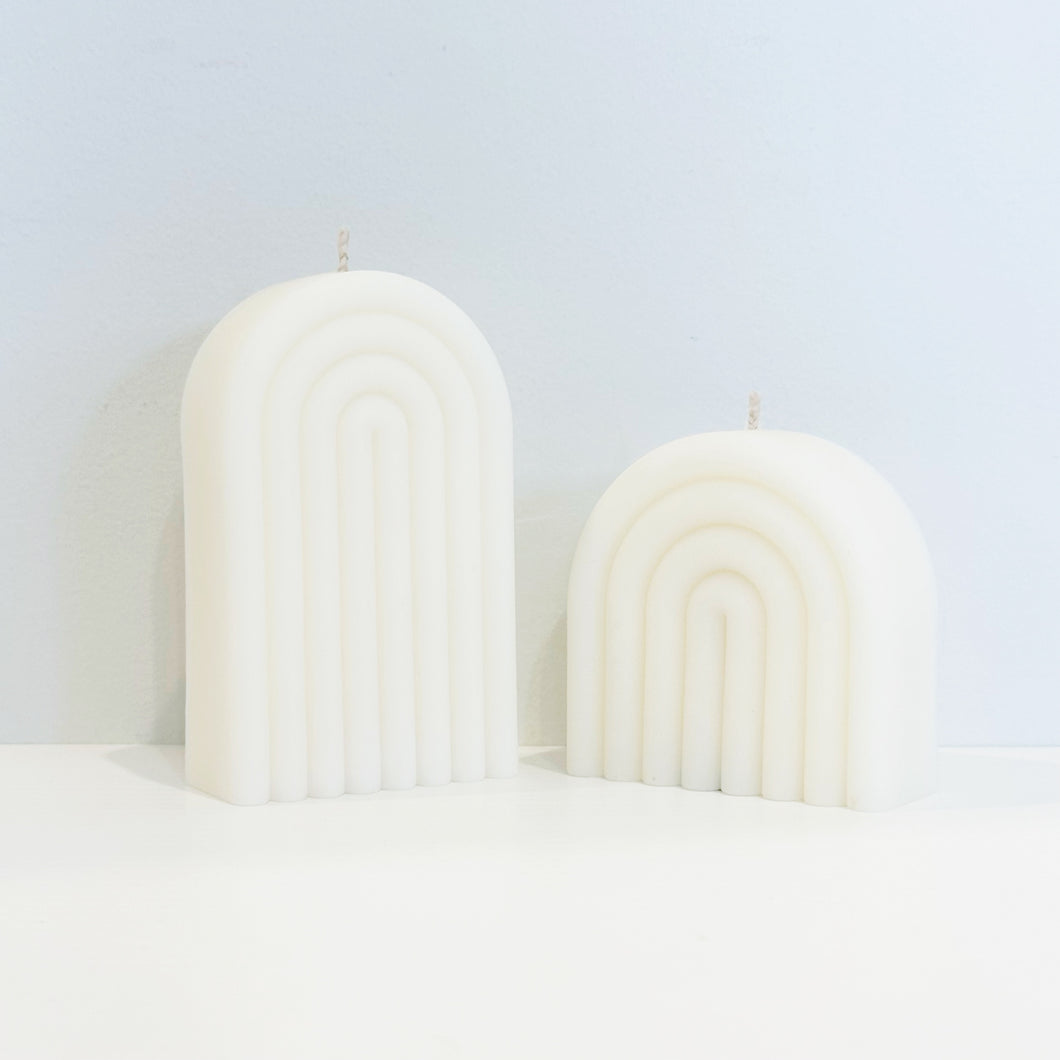 Rainbow Pillar Candle Duo