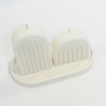 Load image into Gallery viewer, Rainbow Pillar Candle Duo