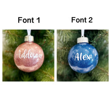 Load image into Gallery viewer, Customised glitter bauble