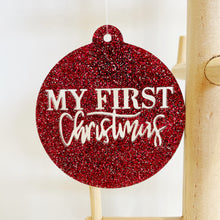 Load image into Gallery viewer, First Christmas Acrylic Bauble