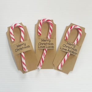 Candy cane class gift/favour