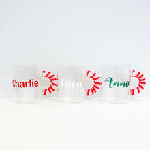 Load image into Gallery viewer, SALE Christmas glass candy cane mug