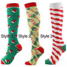 Load image into Gallery viewer, SALE Christmas style compression socks